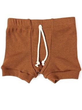 NWT Childhoods Clothing - RIB KNIT SHORTS CO - COGNAC 18-24 months